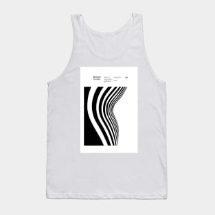 Modern Curves 10, Modern Architecture Design, minimalist Design, Modern Art, Typographic, Helvetica Tank Top